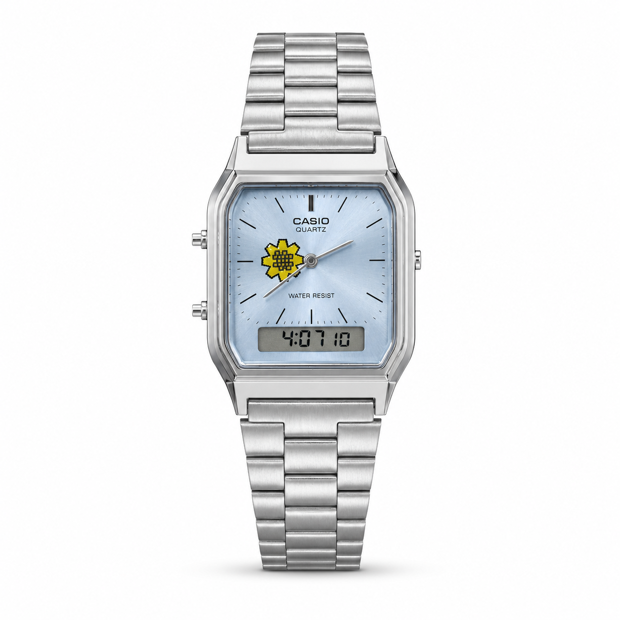 Casio Tiffany Blue Arfaj Flower Custom Watch