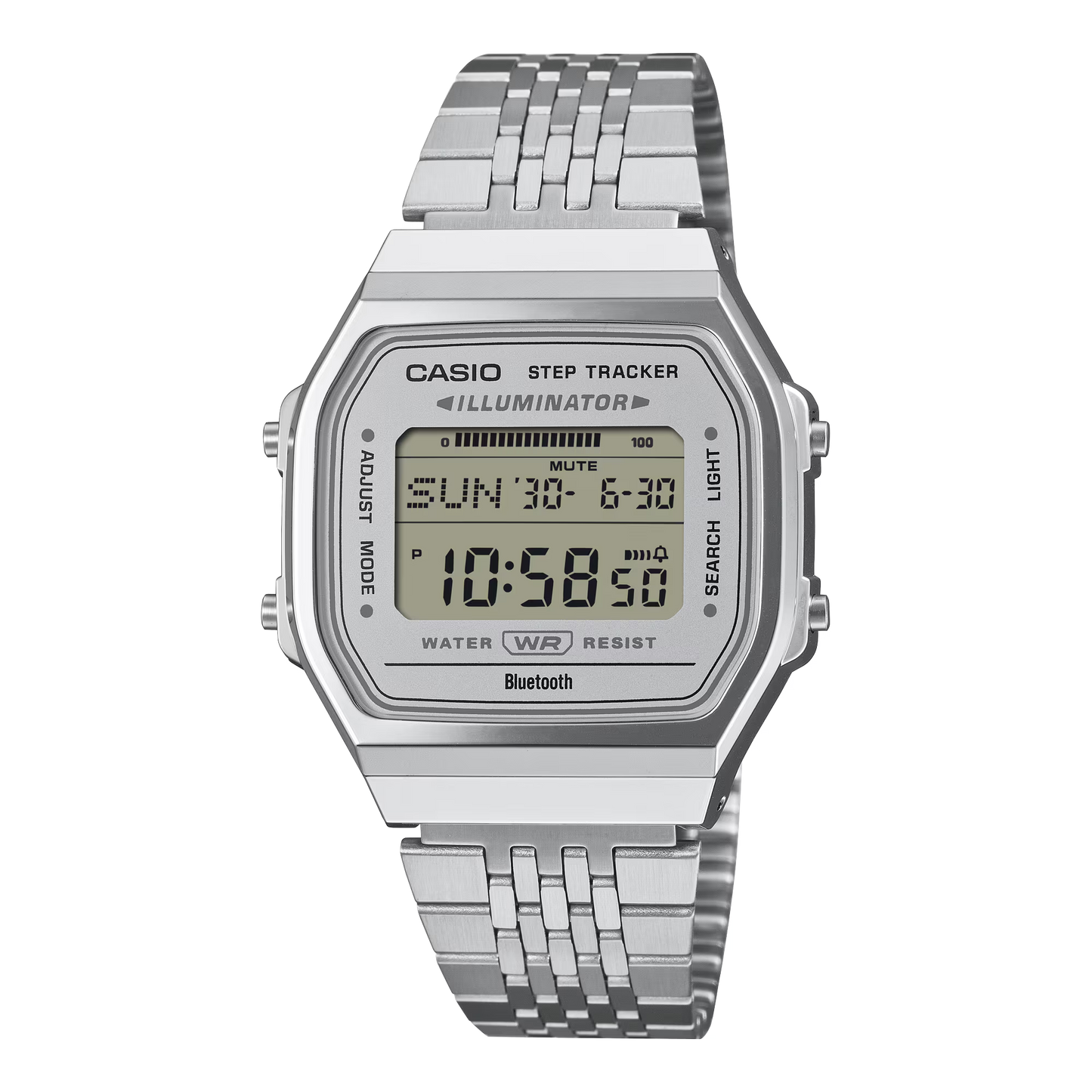 Casio Vintage ABL-100WE-7ADF Bluetooth Step Tracker Watch – Silver