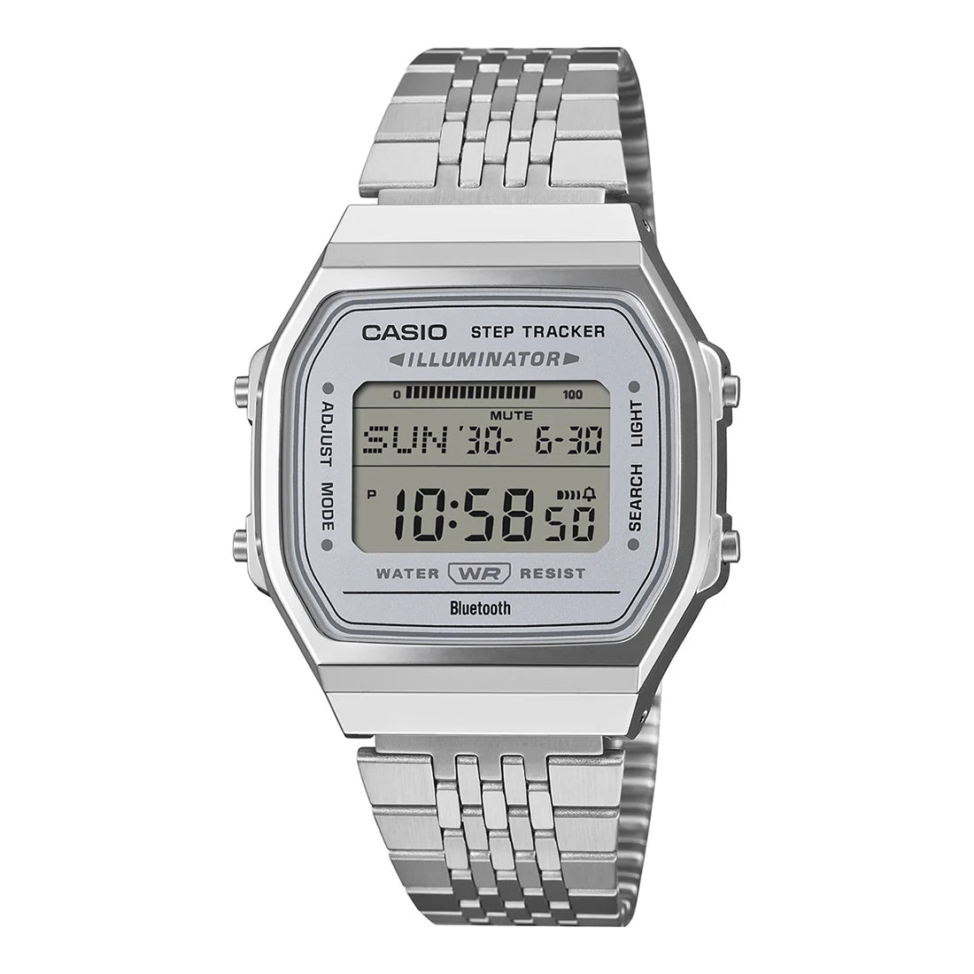 Casio Vintage ABL-100WE-7ADF Bluetooth Step Tracker Watch – Silver