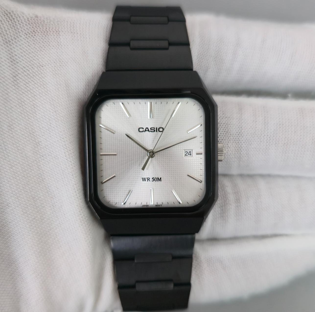 Casio Collection MTP-B185B-7AVDF Silver Dial Men's Watch | Original Full Set