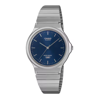 Casio MQ-24DA-2A Blue Dial Watch – Stainless Steel Band