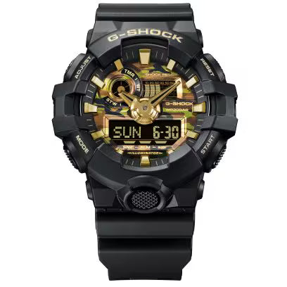 Casio G-Shock GA-700CF-1A Black Camo & Gold Watch