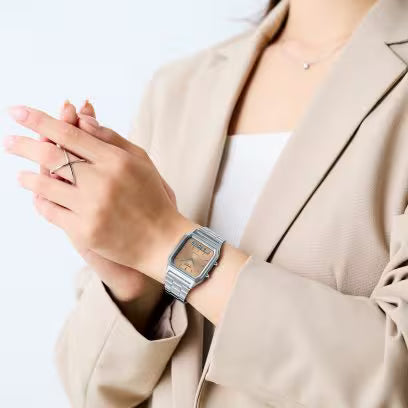 Casio Vintage AQ-230A-4AMQY Silver & Rose Gold Watch