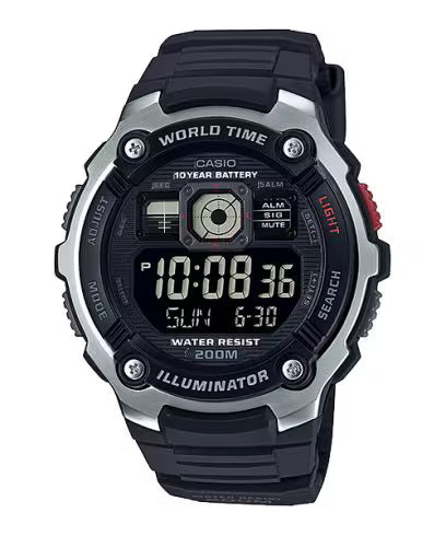 Casio AE-2000W-1BV Digital World Time Men’s Watch