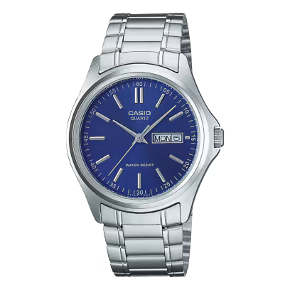 Casio MTP-1239D-2A Blue Day-Date Watch