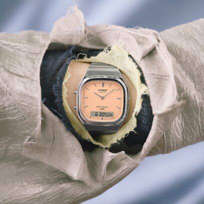 Casio Vintage AQ-240E-4A Silver Analog-Digital Watch