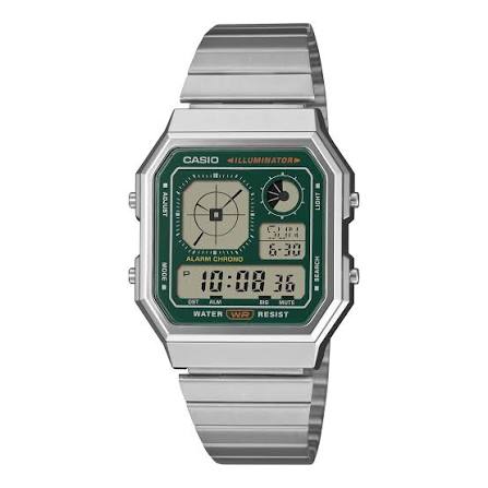 Casio Vintage A130WE-3ADF Retro Digital Silver Watch
