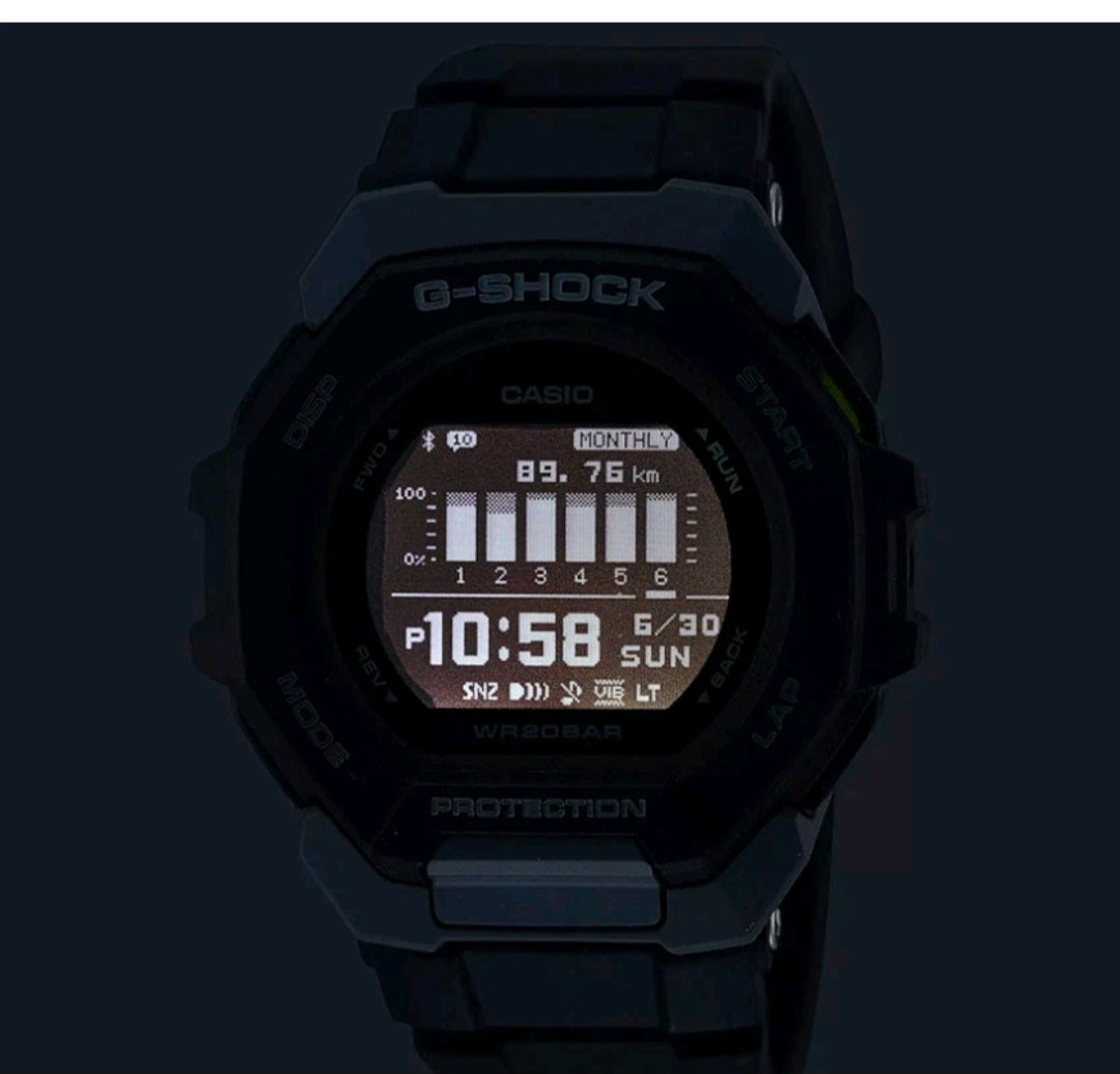 Casio G-SHOCK G-SQUAD GBD-300-1DR – Bluetooth Fitness Watch – Black