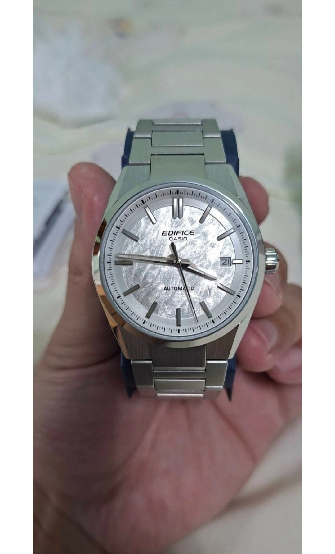 Casio Edifice EFK-110D-7A Automatic | White Dial Stainless Steel | 100% Original