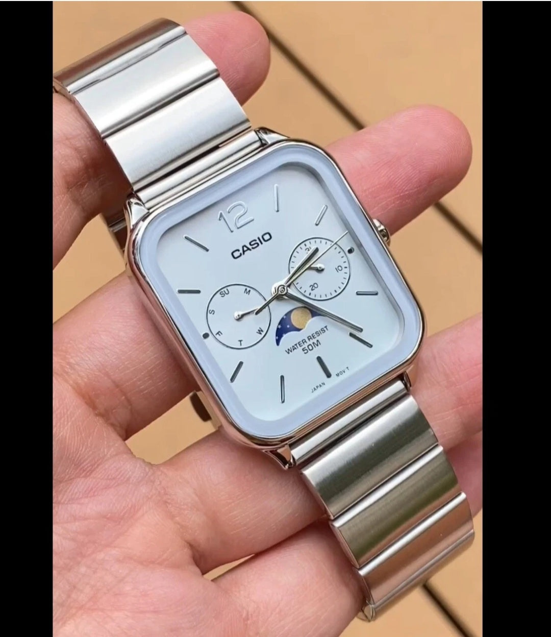Casio MTP-M305D-2A Moon Phase Analog Watch