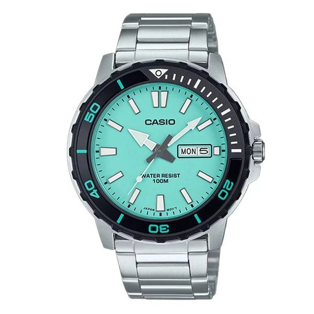 Casio MTD-125D-2A2 Blue Dial Stainless Steel Watch