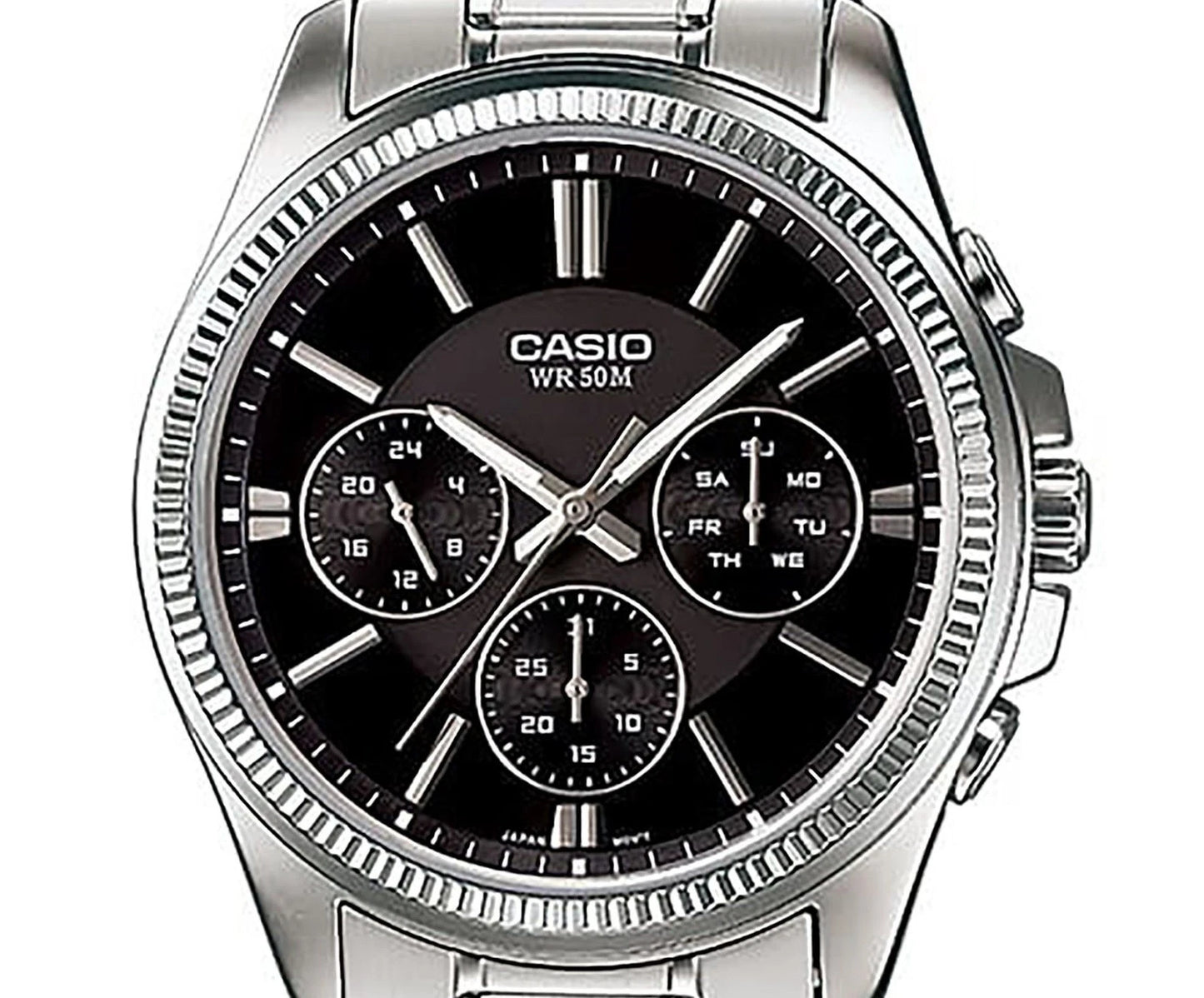 Casio MTP-1375D-1AV Black Dial Stainless Steel Watch