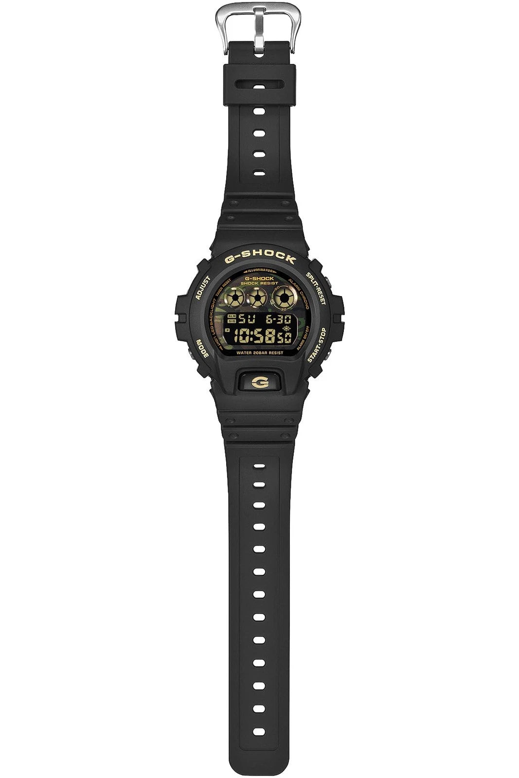 Casio G-SHOCK DW-6900CF-1DR Bold Camo Black Gold Digital Watch