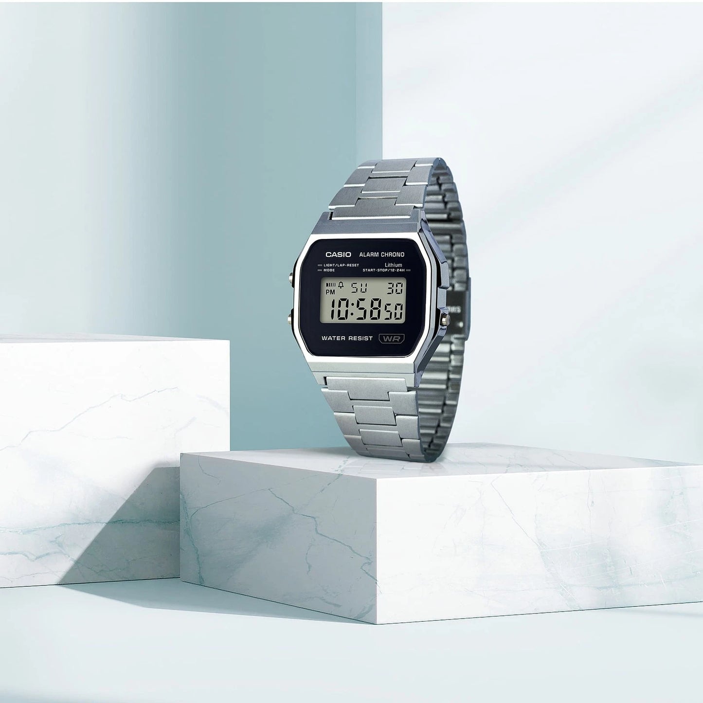 Casio Vintage A158WEA-1DF Silver Digital Watch