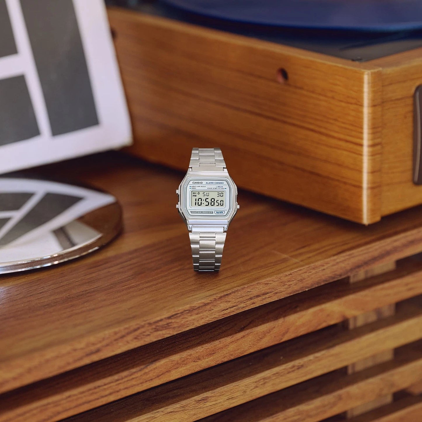 Casio Vintage A158WEA-7DF Silver Digital Watch