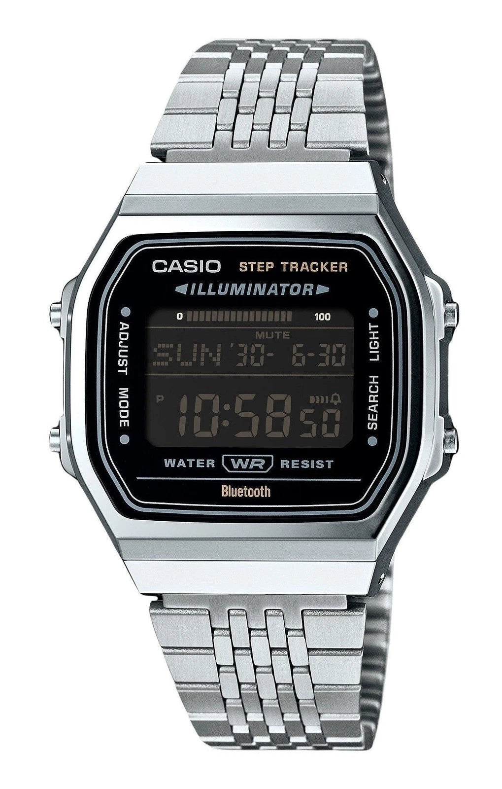 Casio Vintage ABL-100WE-1BDF Bluetooth Smart Digital Watch – Black Stainless Steel