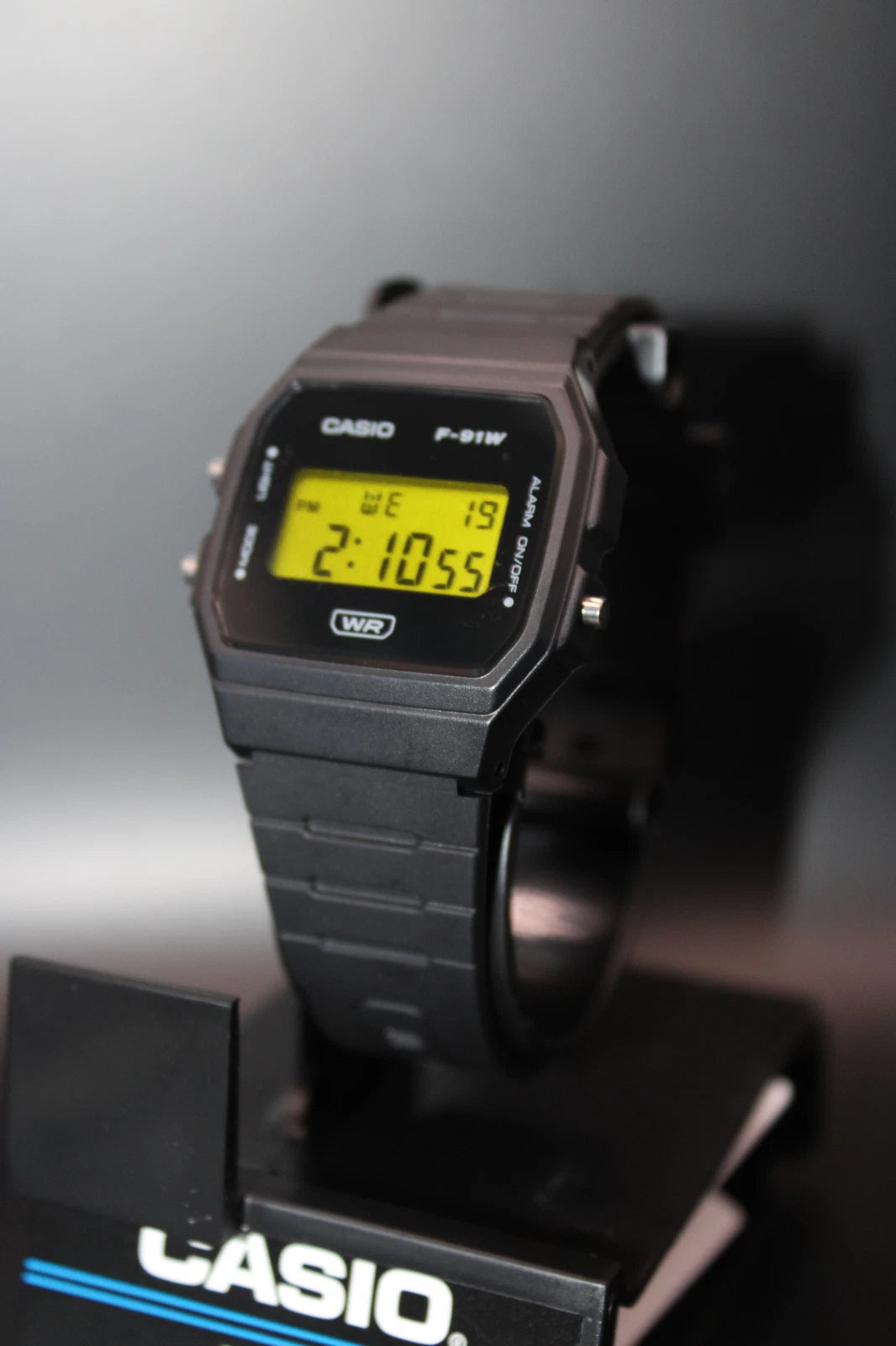 Custom Casio F-91W Yellow Screen Digital Resin Watch