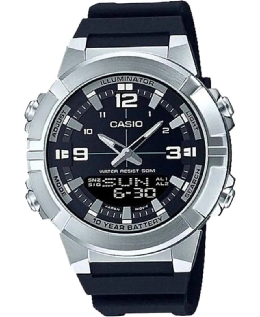 Casio AMW-870-1AVDF Men's Analog-Digital Black Sports Watch
