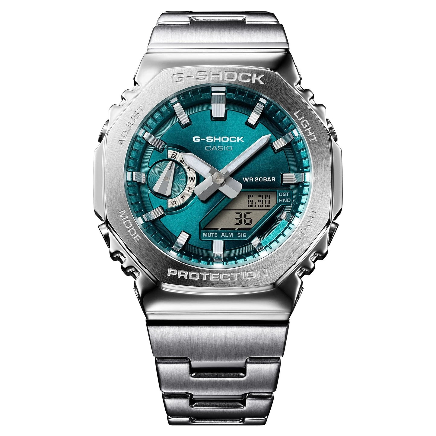 Casio G-SHOCK GM-2110D-3A1ER Blue-Green Stainless Steel Watch
