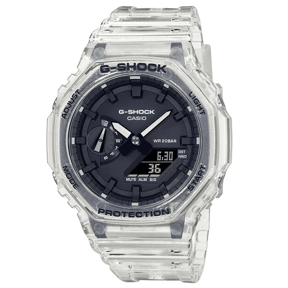 Casio G-SHOCK GA-2100SKE-7A Skeleton Series Transparent Analog-Digital Men's Watch