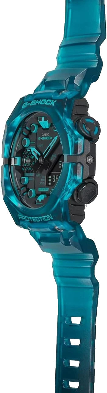 Casio G-Shock GA-B001G-2A Men's Analog-Digital Bluetooth Watch – Transparent Blue | 200M Water Resistant