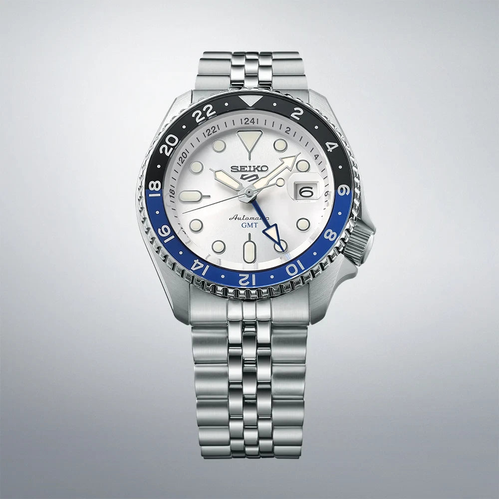 Seiko 5 Sports GMT SSK033K1 Silver Automatic Watch
