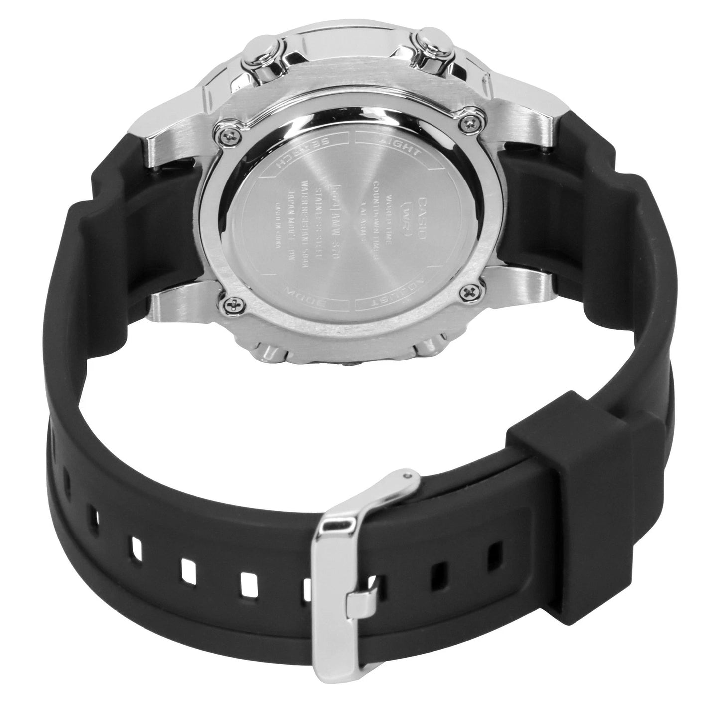Casio AMW-870A-3AVDF Men's Analog-Digital Stainless Steel Green Dial Watch