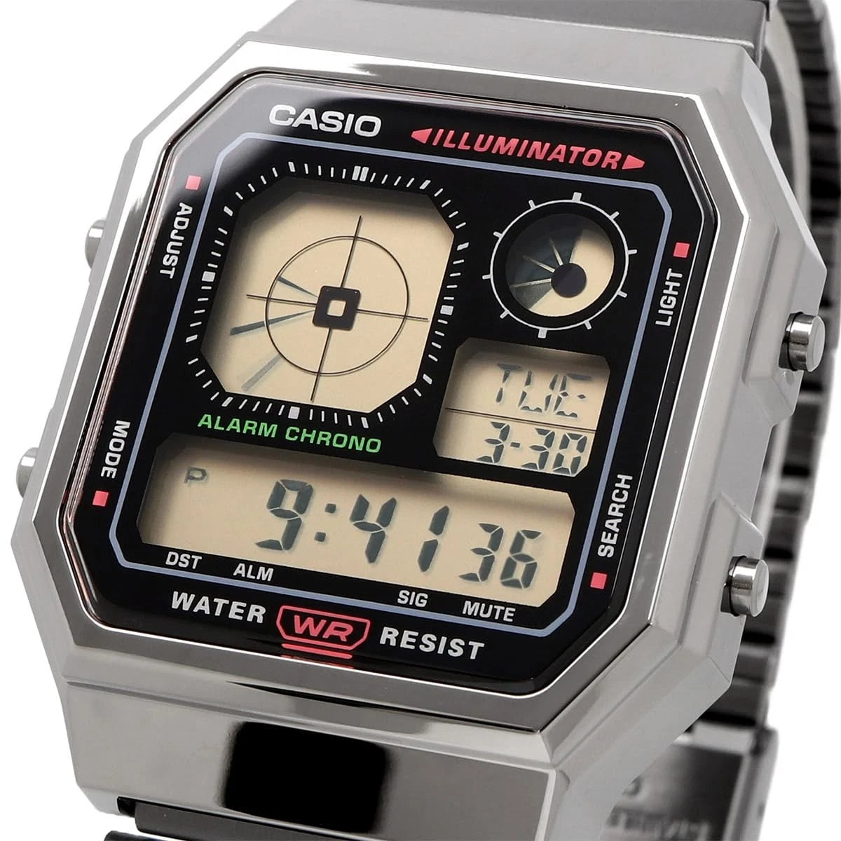Casio Vintage A130WEGG-1ADF Unisex Black Ion-Plated Digital Stainless Steel Watch