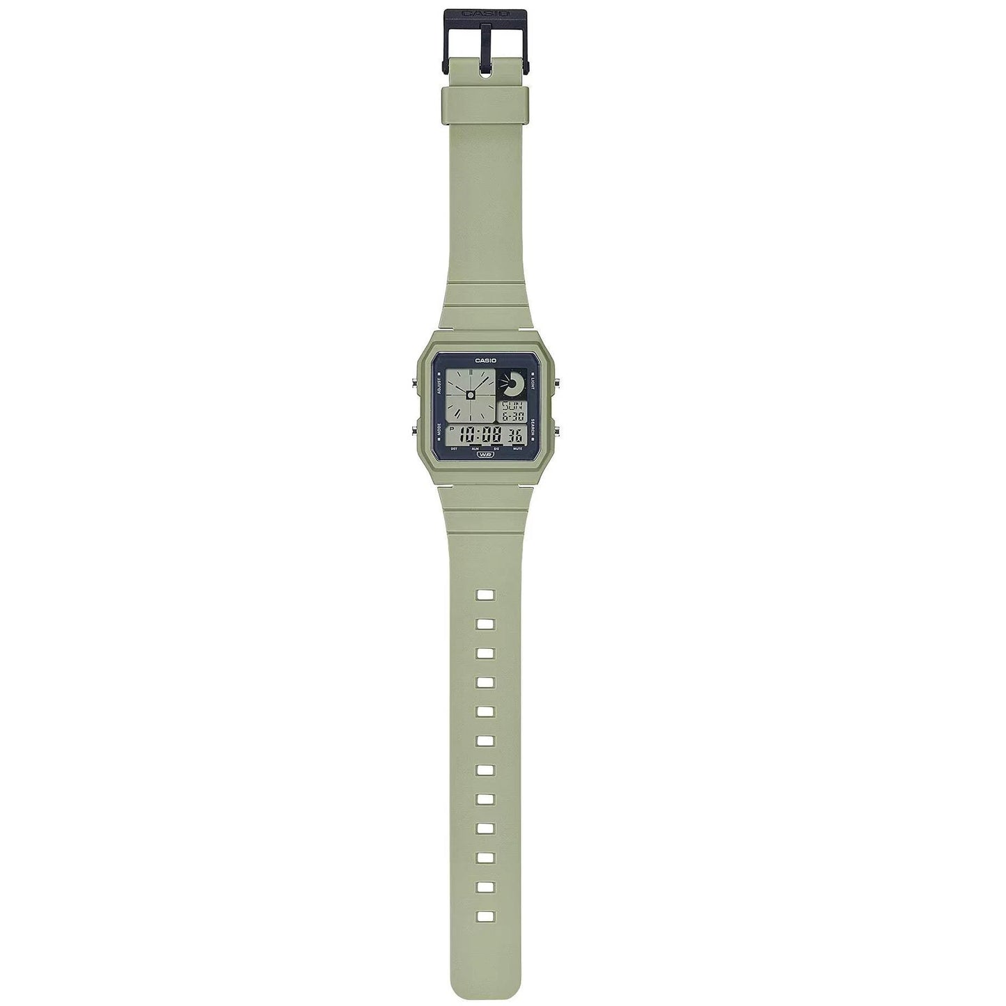 Casio LF-20W-3ADF Unisex Digital Watch Grey Dial Green Bio-Based Resin Band
