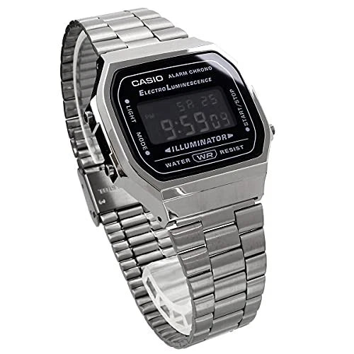 Casio Vintage A168WGG-1BDF Digital Watch – Gunmetal Gray Stainless Steel