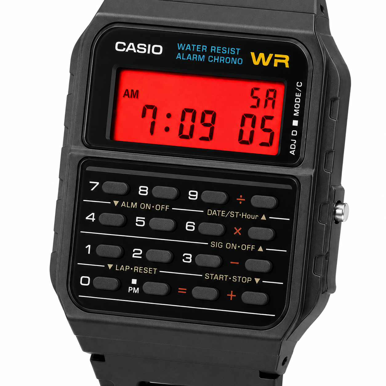 Casio CA-53W Calculator Watch – Custom Red Display