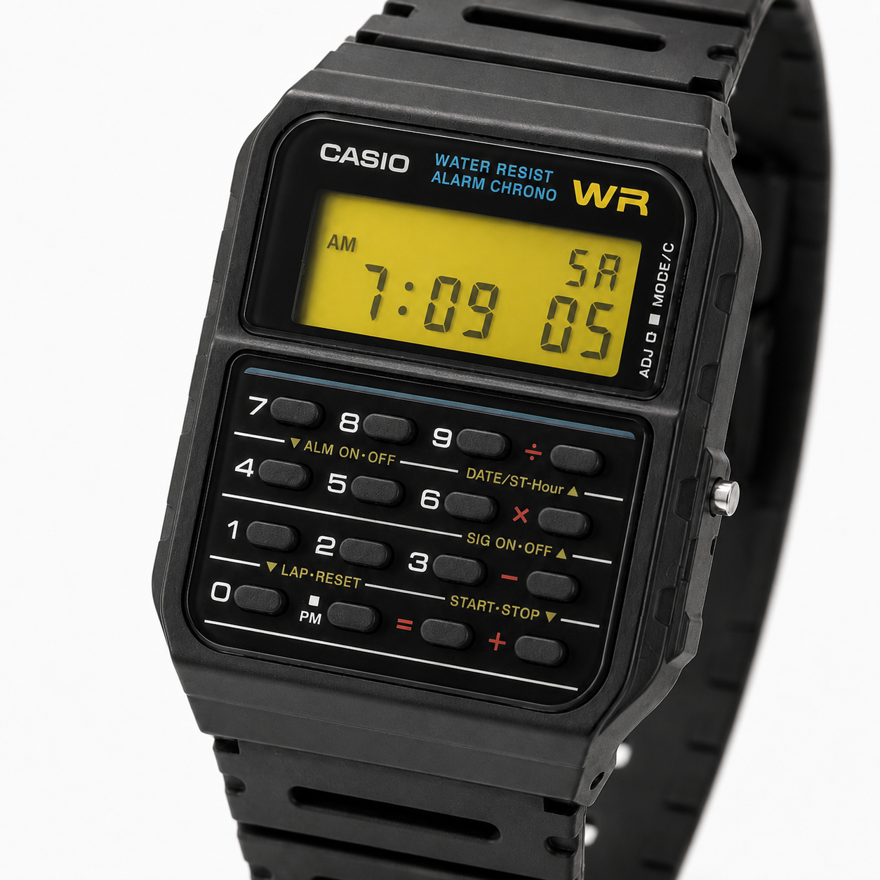Casio CA-53W Calculator Watch – Custom Yellow Display