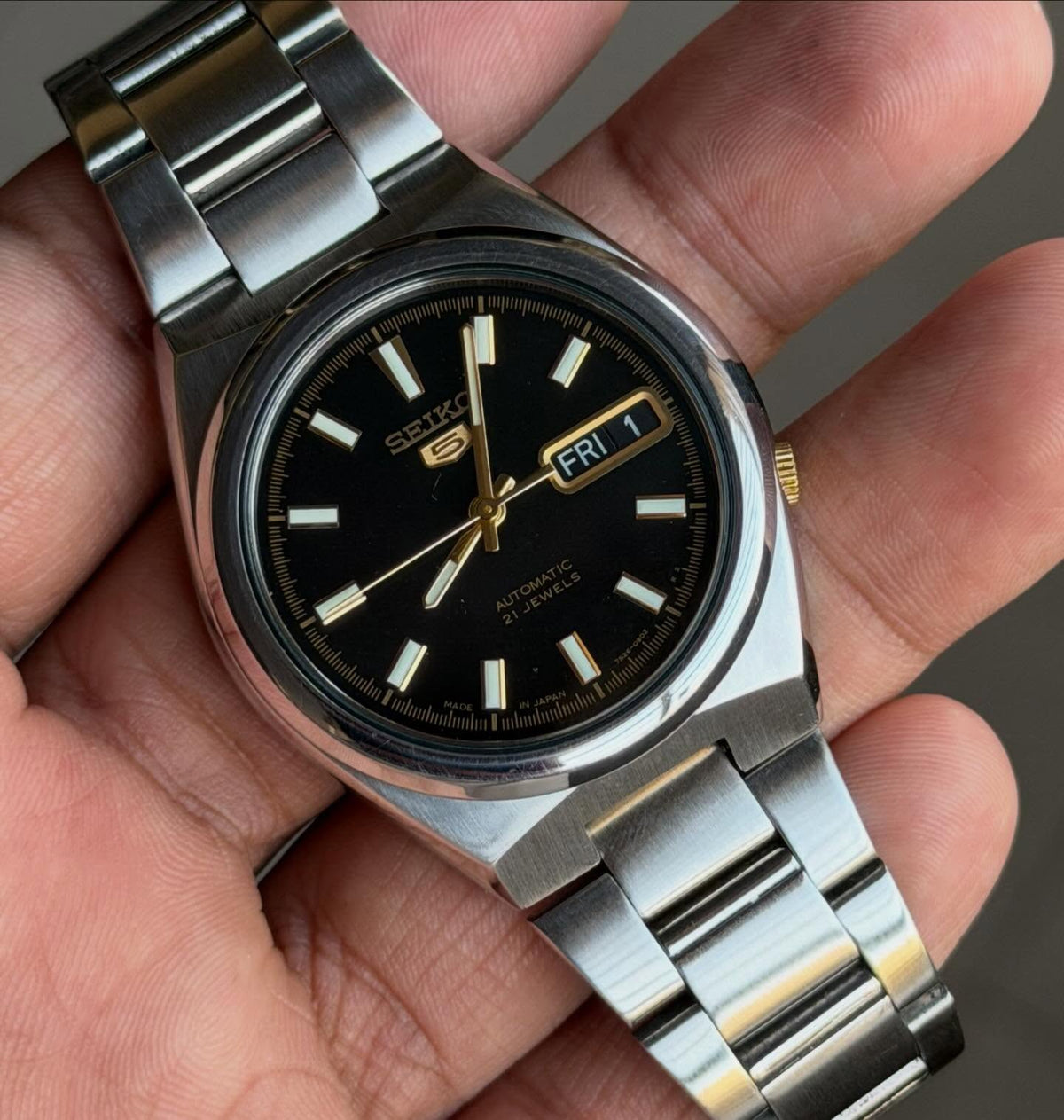 Seiko 5 SNKC57J1 Automatic Black Dial Watch