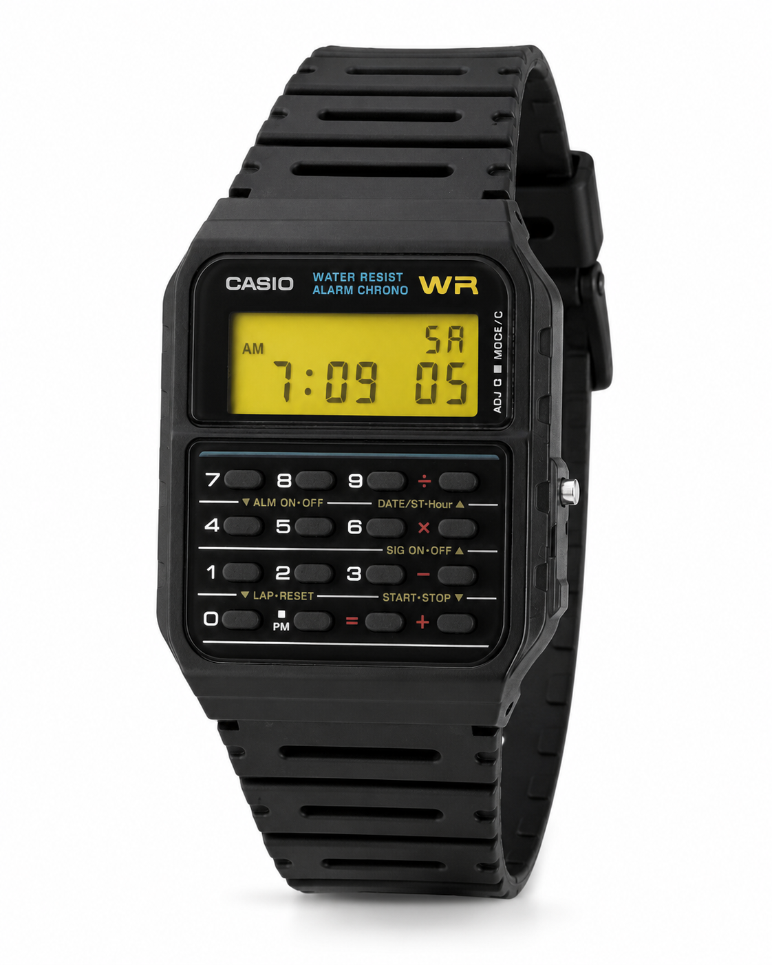 Casio CA-53W Calculator Watch – Custom Yellow Display