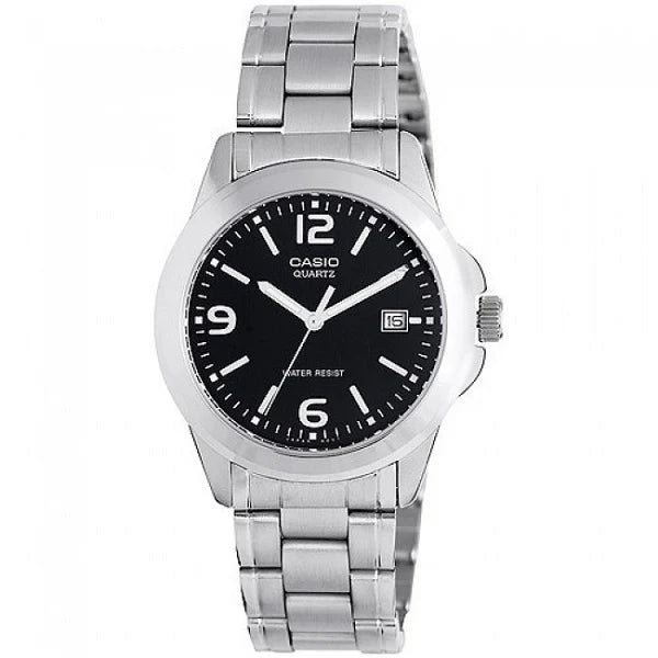 Casio LTP-1215A-1ADF Women’s Watch – Black Dial, Silver Bracelet