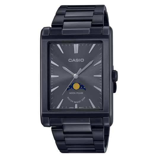 Casio MTP-M105B-1AV Black Moon Phase Watch