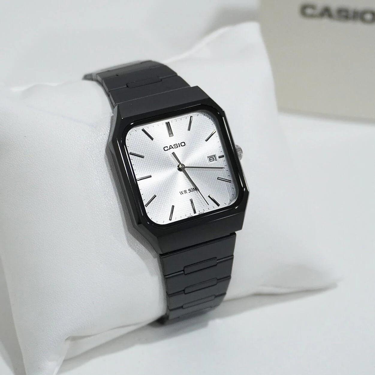 Casio Collection MTP-B185B-7AVDF Silver Dial Men's Watch | Original Full Set