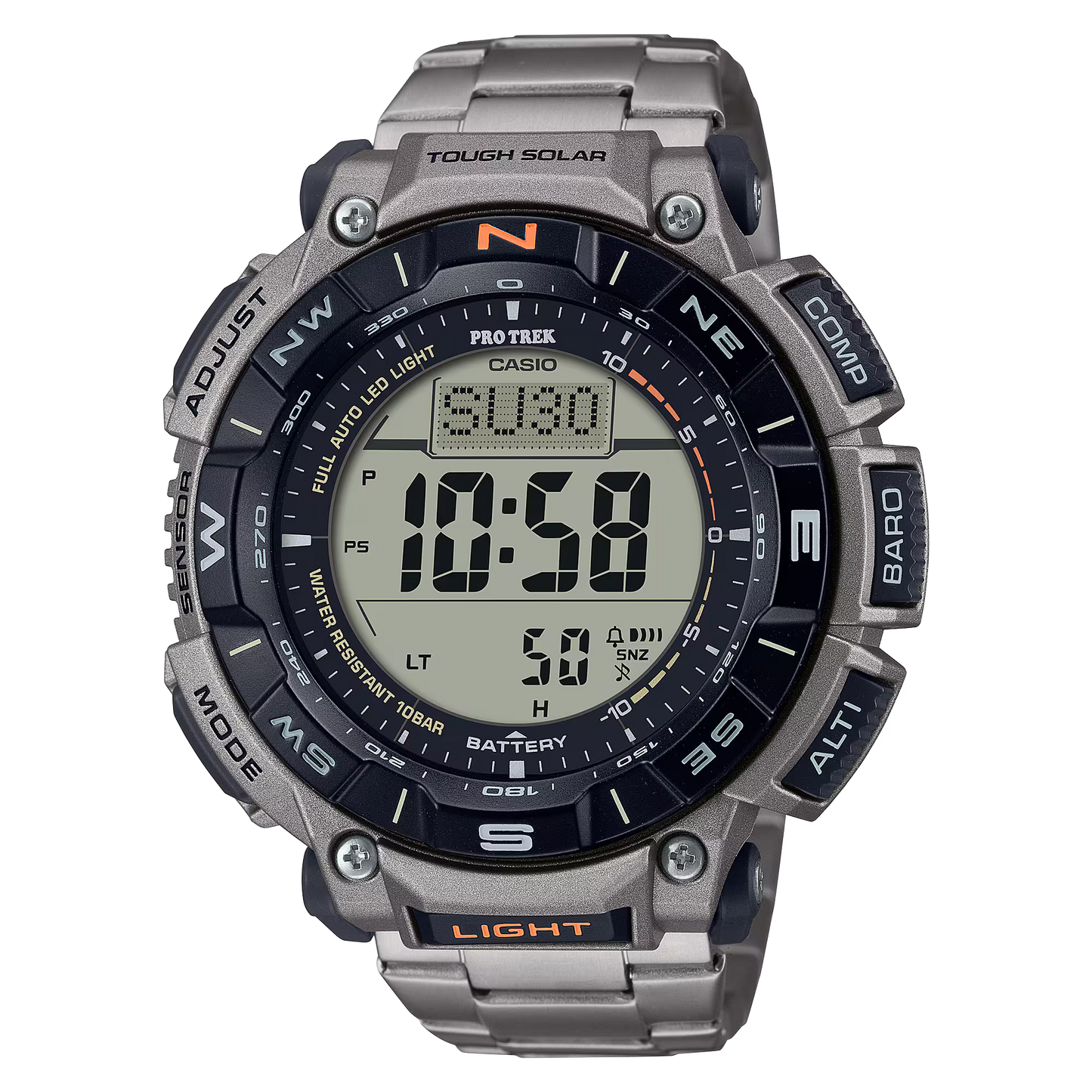 Casio PRO TREK PRG-340T-7DR Tough Solar Titanium Watch