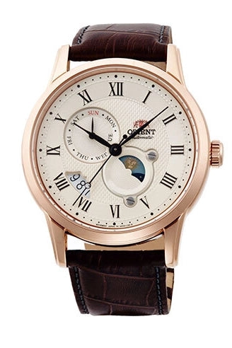 Orient Sun & Moon Automatic Rose Gold Watch RA-AK0007S30B