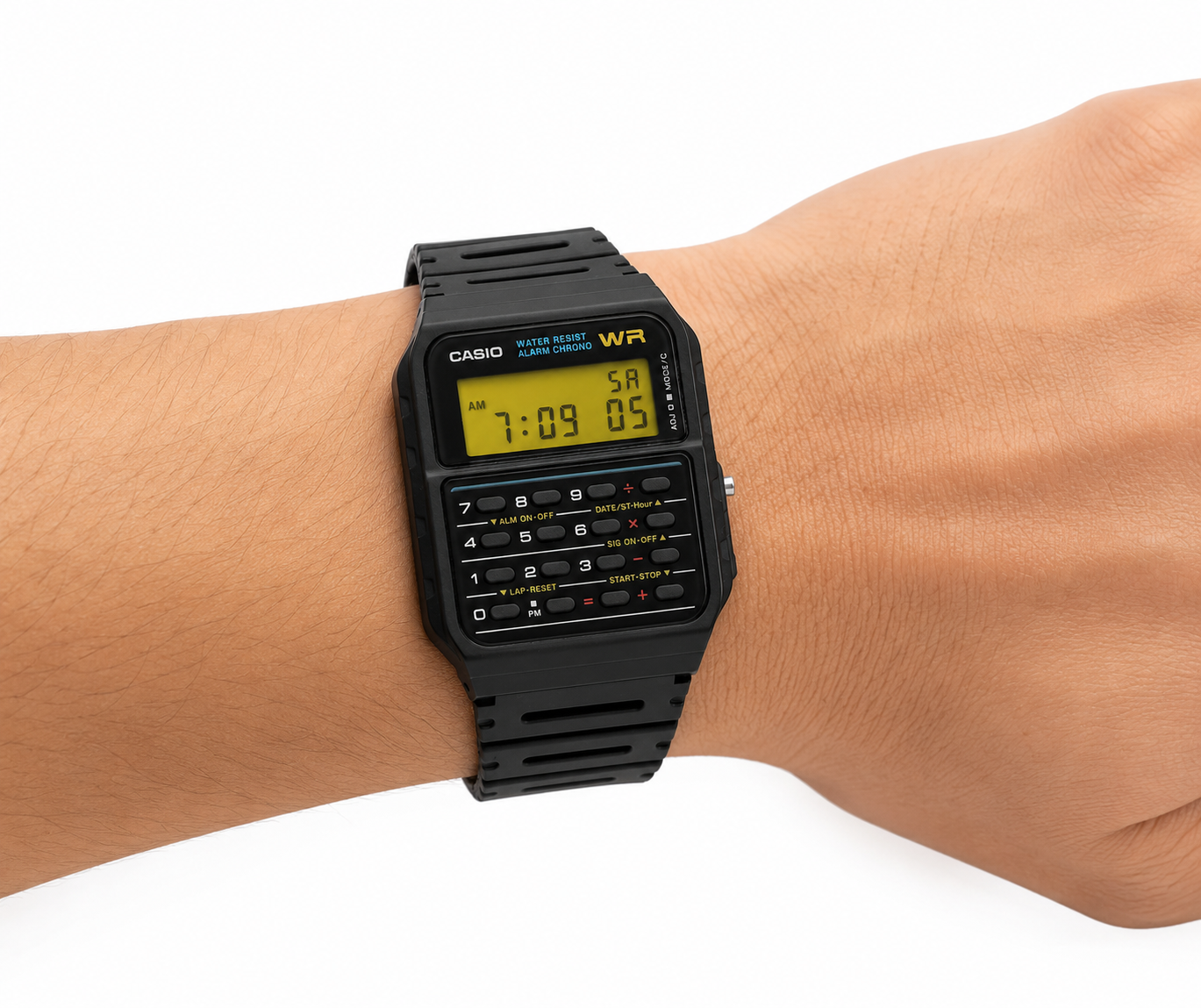 Casio CA-53W Calculator Watch – Custom Yellow Display