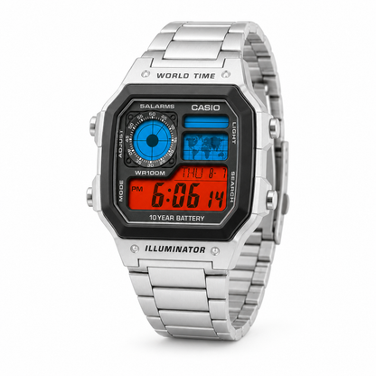 Casio Modified World Time Pepsi Theme Digital Watch