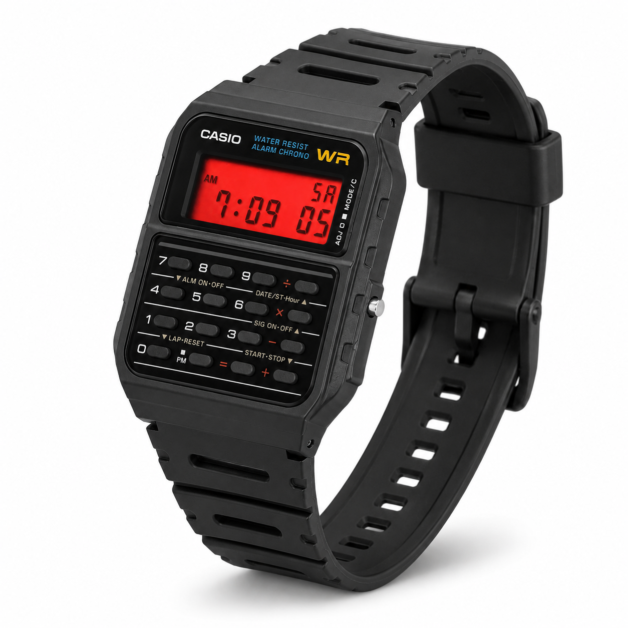 Casio CA-53W Calculator Watch – Custom Red Display