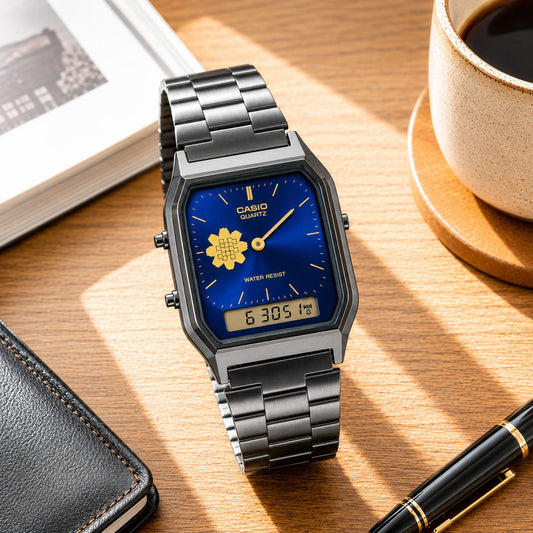 CASIO BLUE DIAL-AL-ARFAJ EDITION