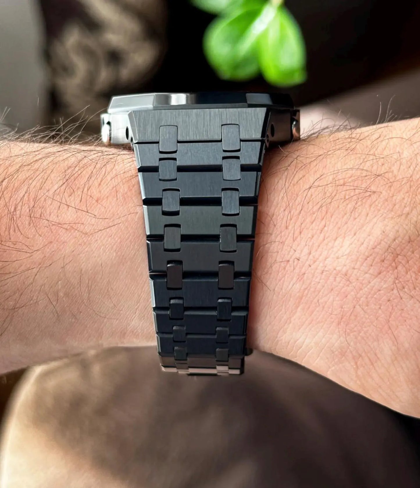 Casio G‑SHOCK GA‑2100 Black & Blue Stainless Steel Modified Watch