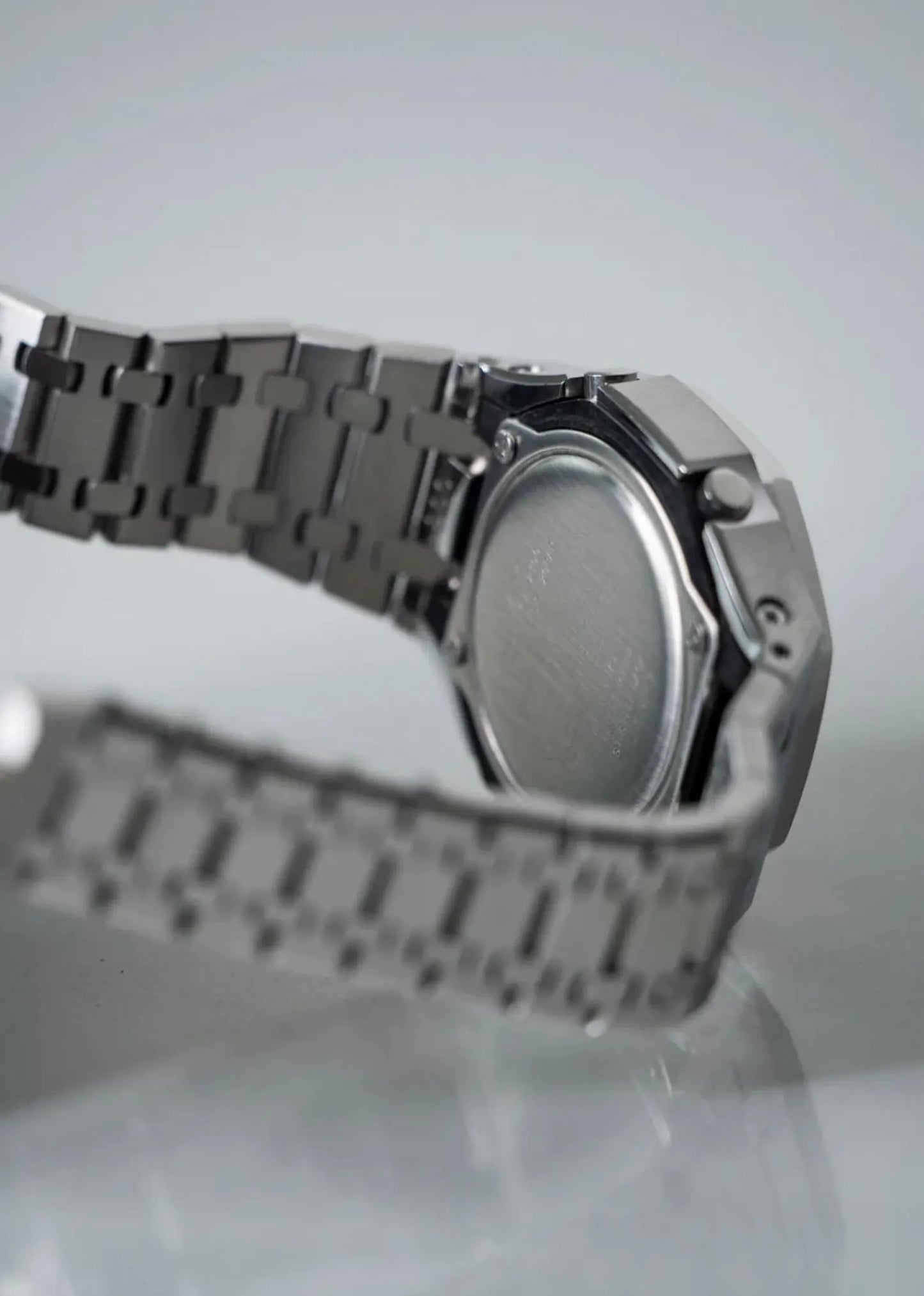 Casio G‑SHOCK GA‑2100 Black & Silver Full Metal Modified Watch