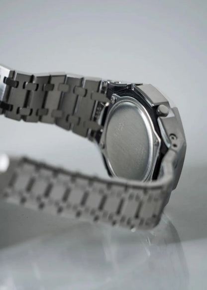 Casio G‑SHOCK GA‑2100 Black & Silver Full Metal Modified Watch
