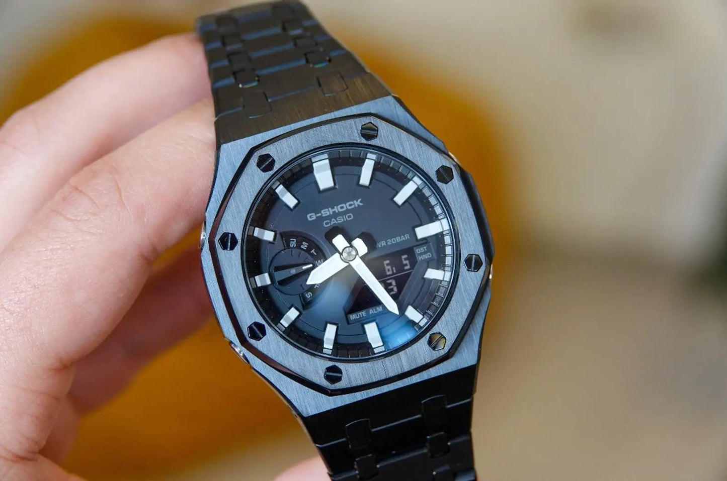 Casio G‑SHOCK GA‑2100 Gunmetal Blue Full-Metal Modified Watch