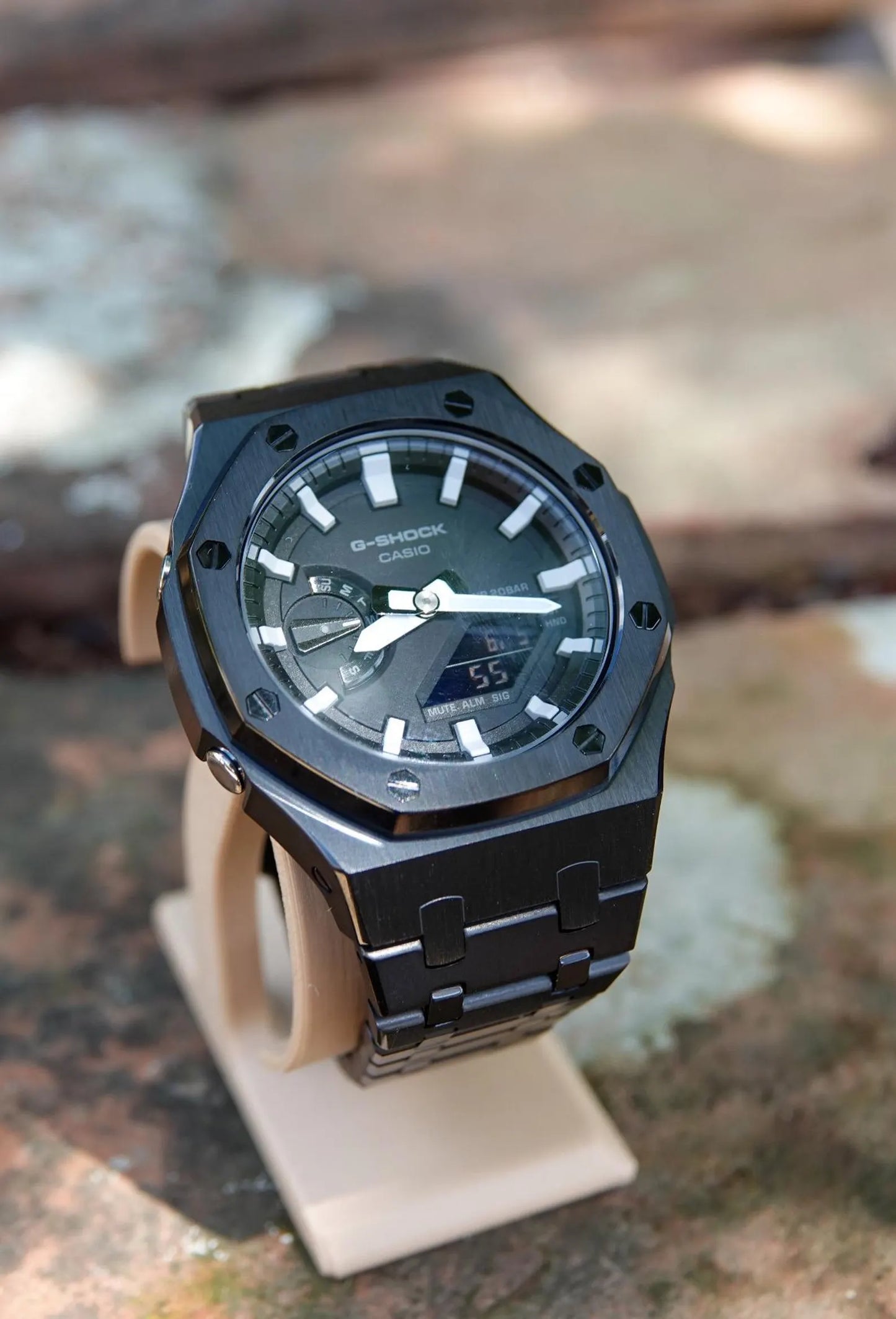 Casio G‑SHOCK GA‑2100 Gunmetal Blue Full-Metal Modified Watch