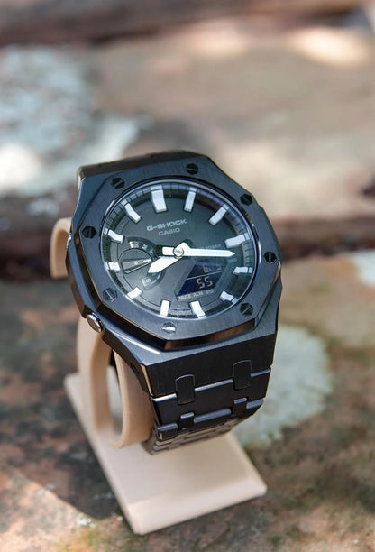 Casio G‑SHOCK GA‑2100 Gunmetal Blue Full-Metal Modified Watch