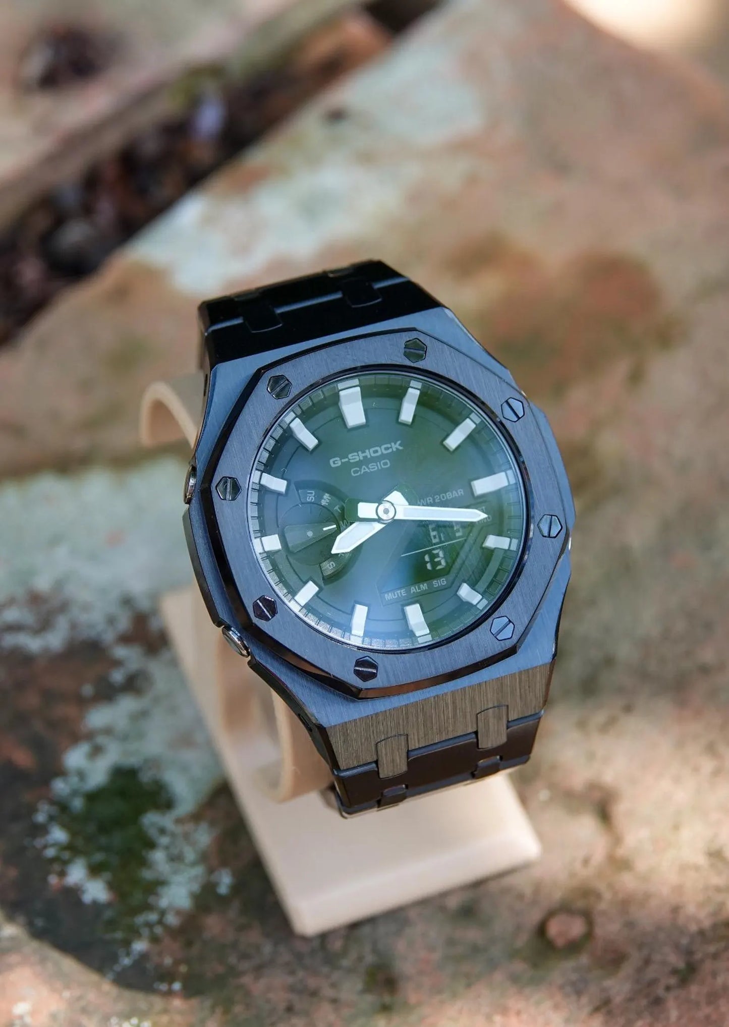 Casio G‑SHOCK GA‑2100 Gunmetal Blue Full-Metal Modified Watch